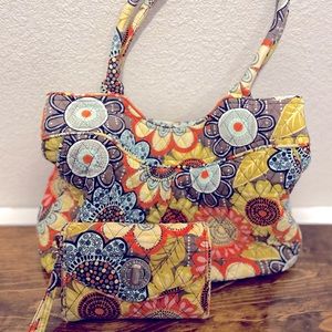 Vera Bradley flower shower purse and wristlet